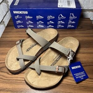 Birkenstock® Women's 5 REGULAR (EU 36) Mayari Sandals Stone Birkibuc™ Kid SZ 3/4